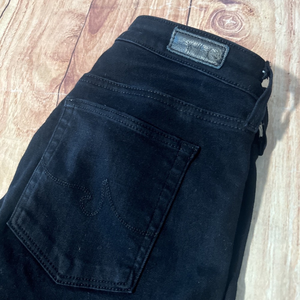 AG Adriano Goldschmied Women Size 28R Black The Harper Essential Straight Jeans